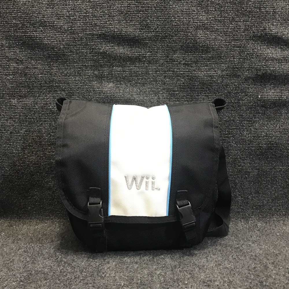 Nintendo Wii Black & White Game System Controller Console Messenger Carry Bag